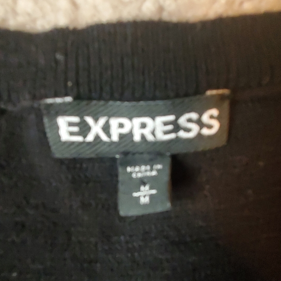 Express black/white color block sweater size Med - Picture 6 of 8